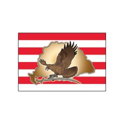 Árpád-striped Greater Hungary flag with turul 40x60cm