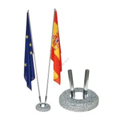 Indoor double-arm light stone flag holder