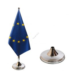 Indoor ministerial flagpole, high-gloss silver