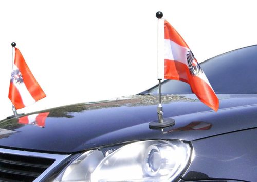 Magnetic Car Flag Holder polished