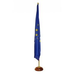 Wooden indoor flag stand, 1-arm