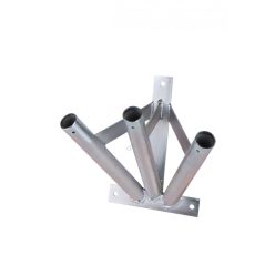 Galvanized three-arm flag holder