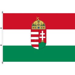 Karabineres fekvő Magyar címeres zászló 90x150cm